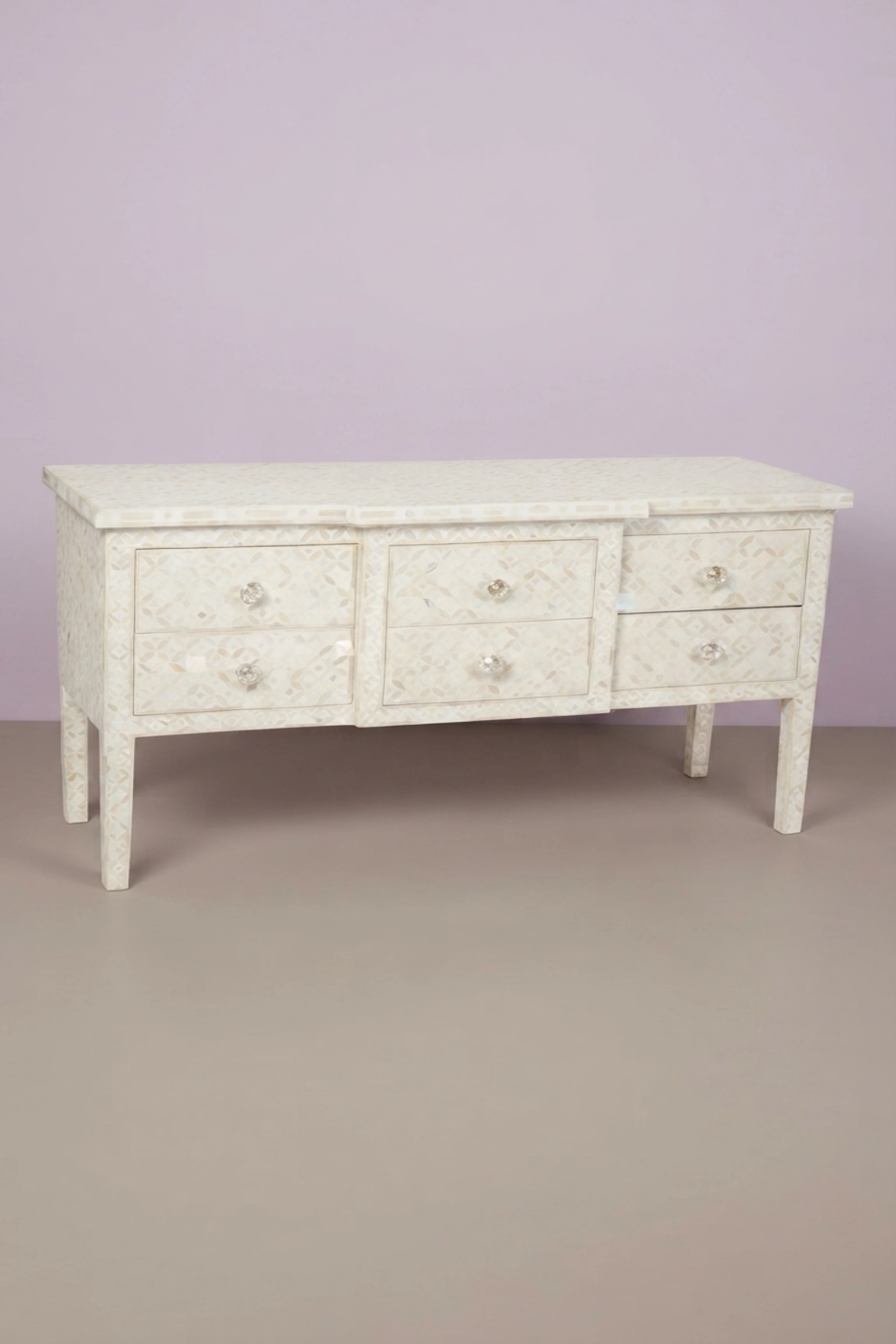 Geometric Bone Inlay 6 Drawer Console White, buy geometric bone inlay drawer, luxury geometric bone inlay drawer, handcrafted geometric bone inlay drawer, handmade geometric bone inlay drawer, bonegeometric-bone-inlay-6-drawer-console-white-bone-inlay-furniture-console-table-entryway-table-geometric-design-geometric-pattern-handmade-bone-inlay-white-01.webp