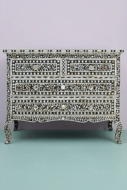 Grace Mother of Pearl Inlay 4 Drawer Dresser Black, buy grace mother pearl inlay, luxury grace mother pearl inlay, handcrafted grace mother pearl inlay, handmade grace mother pearl inlay, grace mothergrace-mother-of-pearl-inlay-4-drawer-dresser-black-bedroom-storage-black-furniture-dresser-mop-inlay-furniture-mother-of-pearl-inlay-01.webp