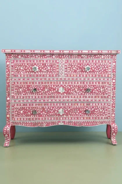 Grace Mother of Pearl Inlay 4 Drawer Dresser Pink, buy grace mother pearl inlay, luxury grace mother pearl inlay, handcrafted grace mother pearl inlay, handmade grace mother pearl inlay, grace mothergrace-mother-of-pearl-inlay-4-drawer-dresser-pink-bedroom-storage-dresser-mop-inlay-furniture-mother-of-pearl-inlay-pink-furniture-01.webp