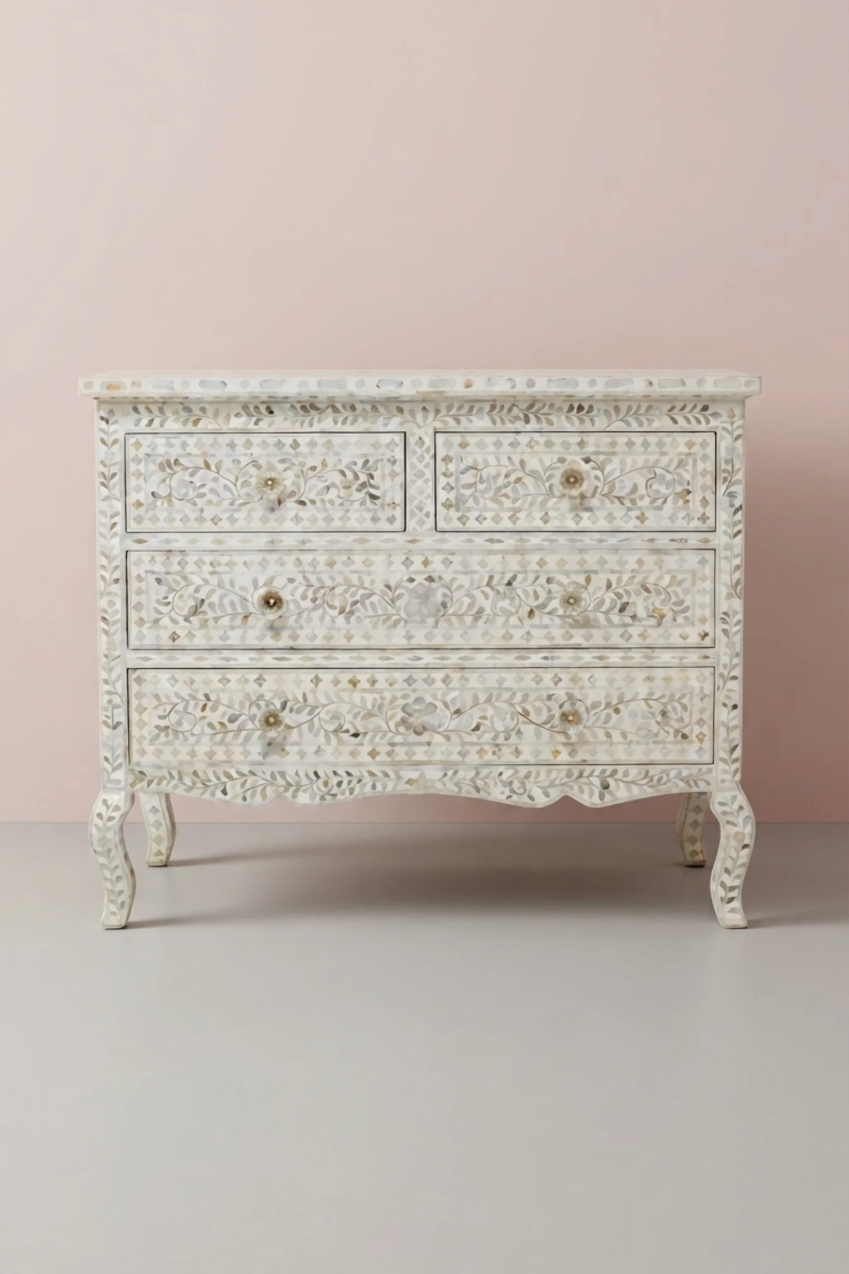 Grace Mother of Pearl Inlay 4 Drawer Dresser White, buy grace mother pearl inlay, luxury grace mother pearl inlay, handcrafted grace mother pearl inlay, handmade grace mother pearl inlay, grace mothergrace-mother-of-pearl-inlay-4-drawer-dresser-white-bedroom-storage-dresser-mop-inlay-furniture-mother-of-pearl-inlay-white-furniture-01.webp