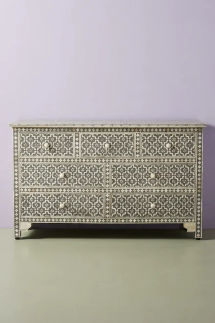 Grey Bone Inlay Arctic Chest Of 7 Drawers, buy grey bone inlay arctic, luxury grey bone inlay arctic, handcrafted grey bone inlay arctic, handmade grey bone inlay arctic, grey bone inlay arctic onlinegrey-bone-inlay-arctic-chest-of-7-drawers-bone-inlay-furniture-chest-of-drawers-drawers-cabinet-grey-furniture-handmade-bone-inlay-storage-furniture-01.webp
