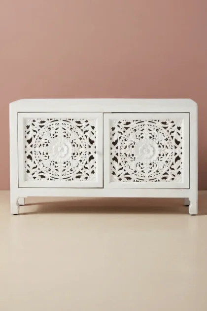 Handcarved Lombok Media Unit 2 Door White, buy handcarved lombok media unit, luxury handcarved lombok media unit, handcrafted handcarved lombok media unit, handmade handcarved lombok media unit, mediahandcarved-lombok-media-unit-2-door-white-white-furniture-01.webp