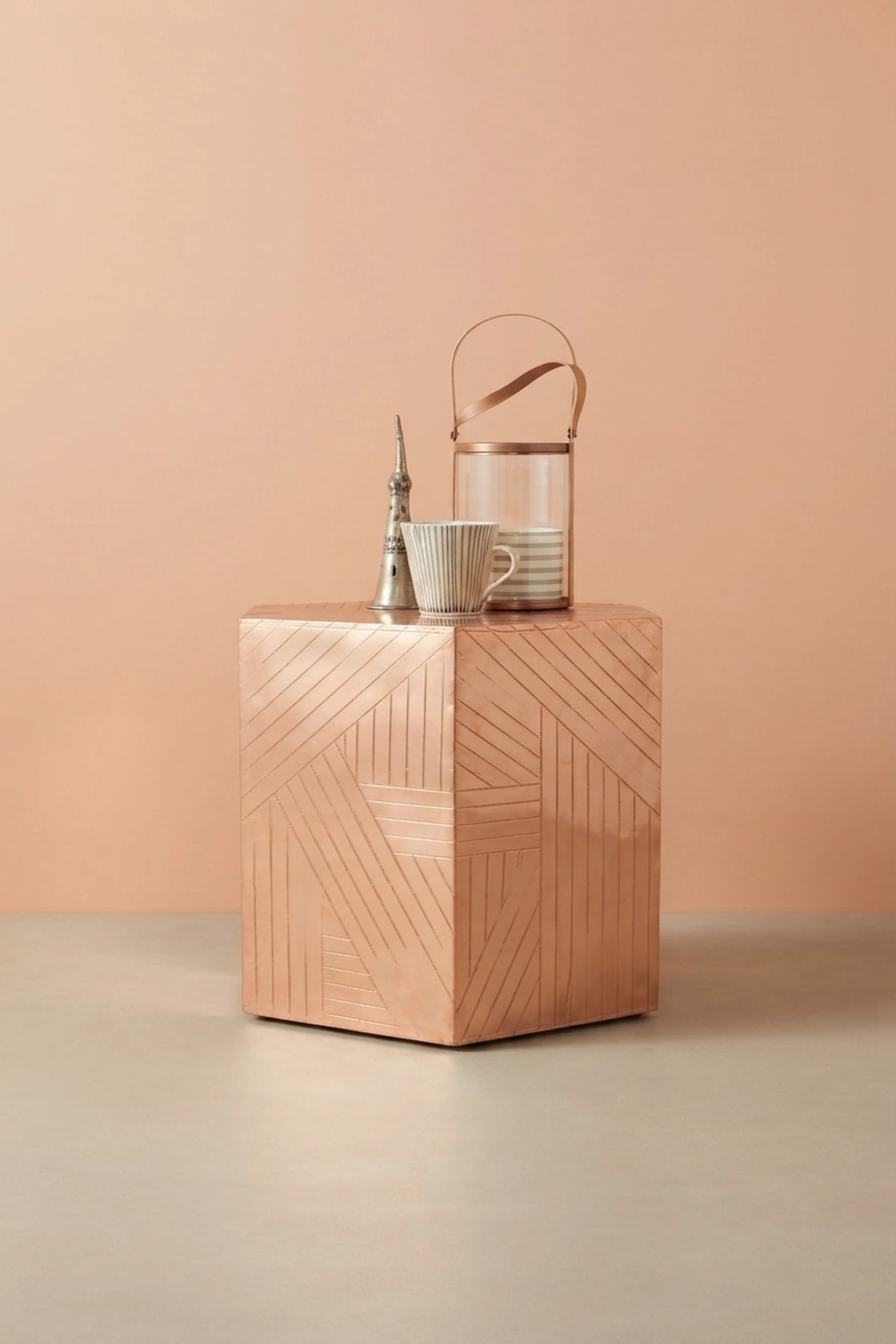 Hexagonal Copper Side Table, buy hexagonal copper side table, luxury hexagonal copper side table, handcrafted hexagonal copper side table, handmade hexagonal copper side table, hexagonal copper, sidehexagonal-copper-side-table-copper-furniture-furniture-table-metal-furniture-01.webp
