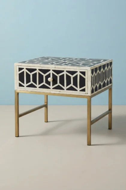 Hope Bone Inlay Bedside Black 1 Drawer, buy hope bone inlay bedside, luxury hope bone inlay bedside, handcrafted hope bone inlay bedside, handmade hope bone inlay bedside, hope bone inlay gift, hopehope-bone-inlay-bedside-black-1-drawer-bedside-table-black-furniture-bone-inlay-furniture-handmade-bone-inlay-nightstand-01.webp