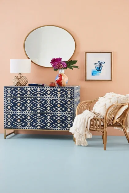 Ikat Bone Inlay 3 Drawer Dresser Indigo, buy ikat bone inlay drawer, luxury ikat bone inlay drawer, handcrafted ikat bone inlay drawer, handmade ikat bone inlay drawer, ikat bone inlay drawer onlineikat-bone-inlay-3-drawer-dresser-indigo-bedroom-storage-bone-inlay-furniture-dresser-handmade-bone-inlay-01.webp