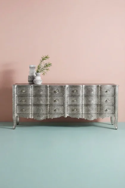Jaden Antique Silver Metal Embossed 6 Drawer Chest, buy jaden antique silver metal, luxury jaden antique silver metal, handcrafted jaden antique silver metal, handmade jaden antique silver metal, metajaden-antique-silver-metal-embossed-6-drawer-chest-chest-of-drawers-drawers-cabinet-metal-furniture-silver-finish-silver-furniture-storage-furniture-white-meta-01.webp