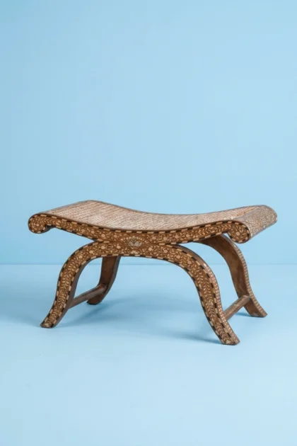 Kylian Teakwood Bone Inlay Bench Natural, buy kylian teakwood bone inlay, luxury kylian teakwood bone inlay, handcrafted kylian teakwood bone inlay, handmade kylian teakwood bone inlay, kylian bonekylian-teakwood-bone-inlay-bench-natural-bench-bone-inlay-furniture-handmade-bone-inlay-natural-wood-finish-seating-furniture-01.webp