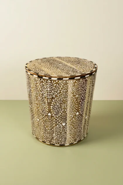 Kyson Teakwood Bone Inlay Round Stool Darkwood, buy kyson teakwood bone inlay, luxury kyson teakwood bone inlay, handcrafted kyson teakwood bone inlay, handmade kyson teakwood bone inlay, kyson bonekyson-teakwood-bone-inlay-round-stool-darkwood-accent-stool-bone-inlay-furniture-handmade-bone-inlay-stool-01.webp