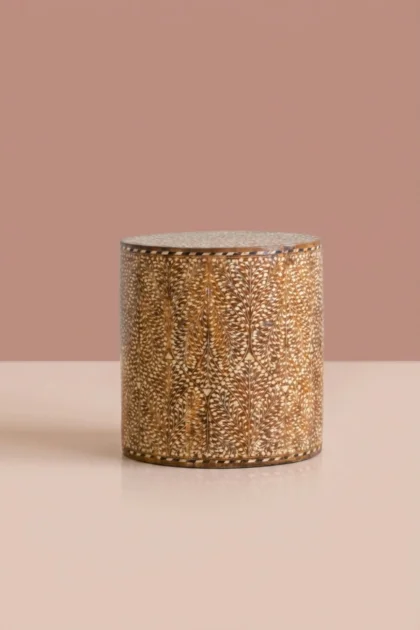 Kyson Teakwood Bone Inlay Round Stool Natural, buy kyson teakwood bone inlay, luxury kyson teakwood bone inlay, handcrafted kyson teakwood bone inlay, handmade kyson teakwood bone inlay, kyson bonekyson-teakwood-bone-inlay-round-stool-natural-accent-stool-bone-inlay-furniture-handmade-bone-inlay-natural-wood-finish-stool-01.webp