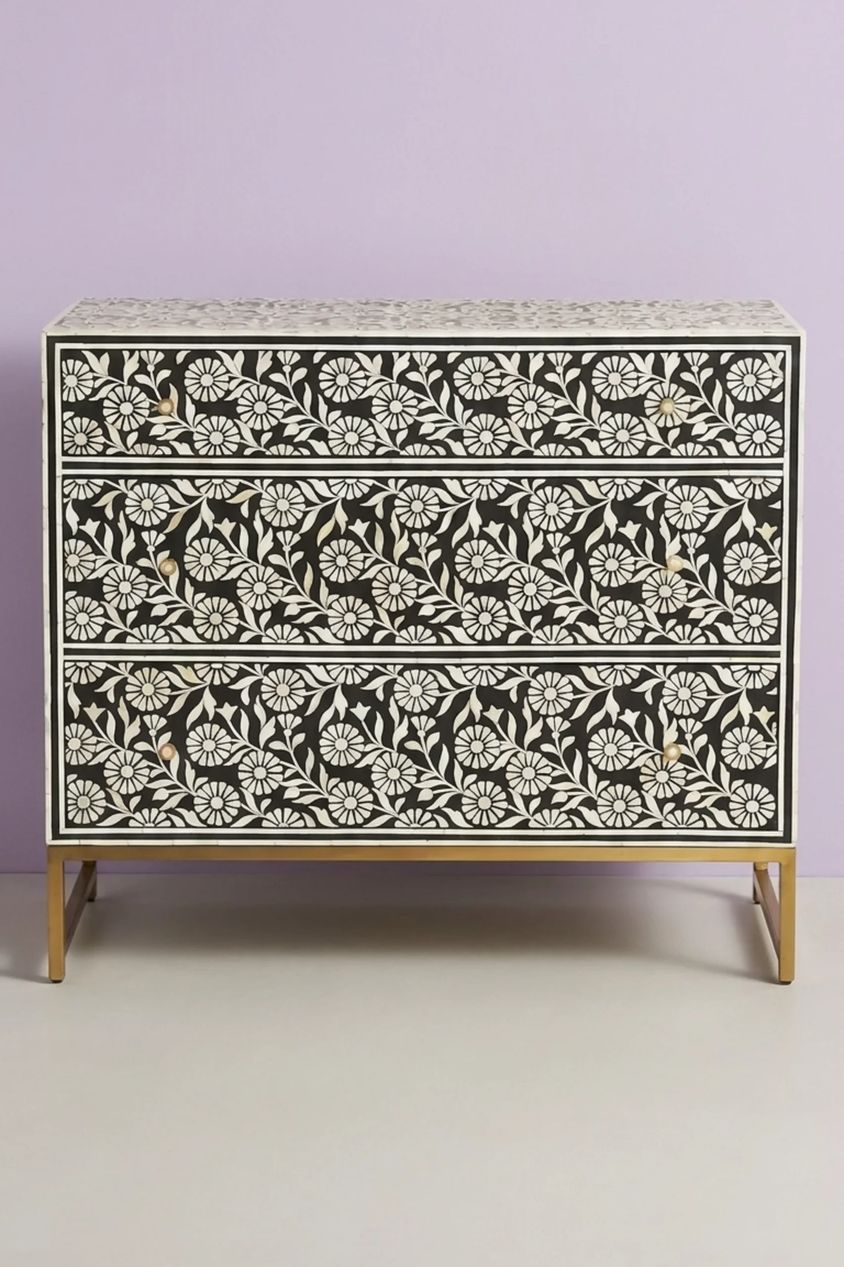 Lalita Inlay Three Drawer Dresser Black, buy lalita inlay three drawer, luxury lalita inlay three drawer, handcrafted lalita inlay three drawer, handmade lalita inlay three drawer, lalita inlay, inlaylalita-inlay-three-drawer-dresser-black-bedroom-storage-black-furniture-dresser-01.webp