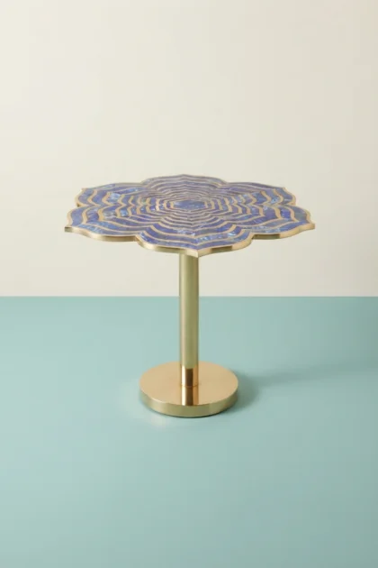 Lapis Lazuli Flower Accent Table In Brass, buy lapis lazuli flower accent, luxury lapis lazuli flower accent, handcrafted lapis lazuli flower accent, handmade lapis lazuli flower accent, lapis lazulilapis-lazuli-flower-accent-table-in-brass-botanical-design-brass-furniture-flower-pattern-furniture-table-gemstone-inlay-furniture-lapis-lazuli-stone-metal-furniture-01.webp