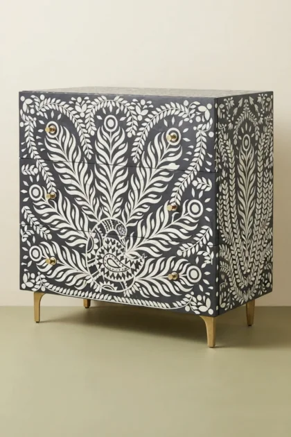 Lucienne Three Drawer Dresser Black, buy lucienne three drawer dresser, luxury lucienne three drawer dresser, handcrafted lucienne three drawer dresser, handmade lucienne three drawer dresser, threelucienne-three-drawer-dresser-black-bedroom-storage-black-furniture-dresser-01.webp