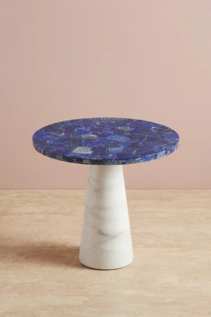 Miami Round Marble Accent Table with Lapis Lazuli Top, buy miami round marble accent, luxury miami round marble accent, handcrafted miami round marble accent, handmade miami round marble accent, miamimiami-round-marble-accent-table-with-lapis-lazuli-top-furniture-table-gemstone-inlay-furniture-lapis-lazuli-stone-marble-furniture-marble-top-furniture-s-01.webp