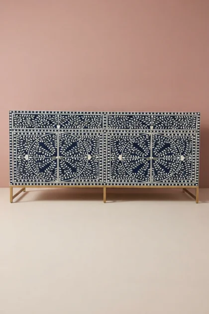 MOP Inlay Scroll Vine Buffet Navy Blue, buy mop inlay scroll vine, luxury mop inlay scroll vine, handcrafted mop inlay scroll vine, handmade mop inlay scroll vine, mop inlay scroll vine online, mopmop-inlay-scroll-vine-buffet-navy-blue-blue-furniture-buffet-cabinet-mop-inlay-furniture-mother-of-pearl-inlay-sideboard-vine-pattern-01.webp