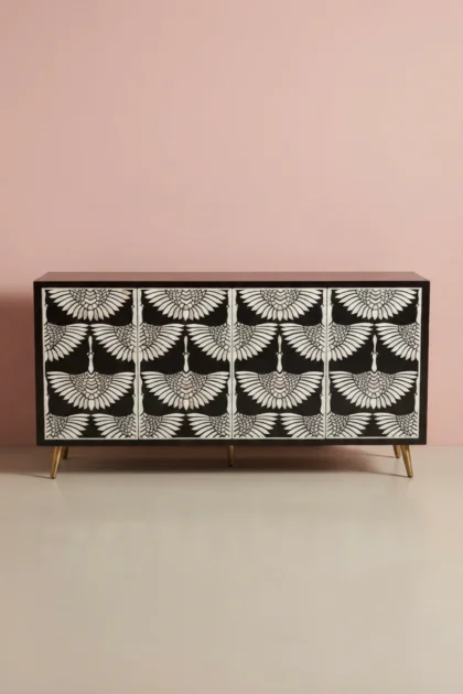 MOP Inlay Swan Cabinet 4 Door Black Mother Of Pearl Inlay Cabinet, buy mop inlay swan cabinet, luxury mop inlay swan cabinet, handcrafted mop inlay swan cabinet, handmade mop inlay swan cabinet, mopmop-inlay-swan-cabinet-4-door-black-mother-of-pearl-inlay-cabinet-black-furniture-chest-of-drawers-mop-inlay-furniture-mother-of-pearl-inlay-sto-01.webp