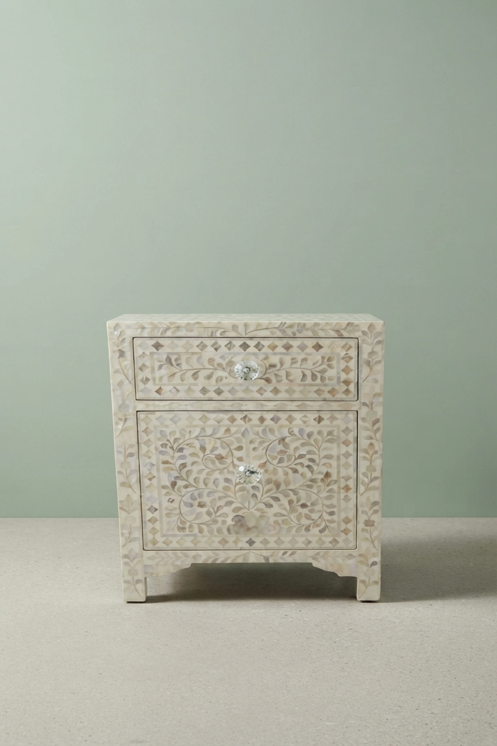 Mother Of Pearl Floral Inlay Large Drawer Bedside White, buy mother pearl floral inlay, luxury mother pearl floral inlay, handcrafted mother pearl floral inlay, handmade mother pearl floral inlaymother-of-pearl-floral-inlay-large-drawer-bedside-white-bedside-table-floral-design-floral-pattern-flower-motif-mop-inlay-furniture-mother-of-pearl-inl-01.webp