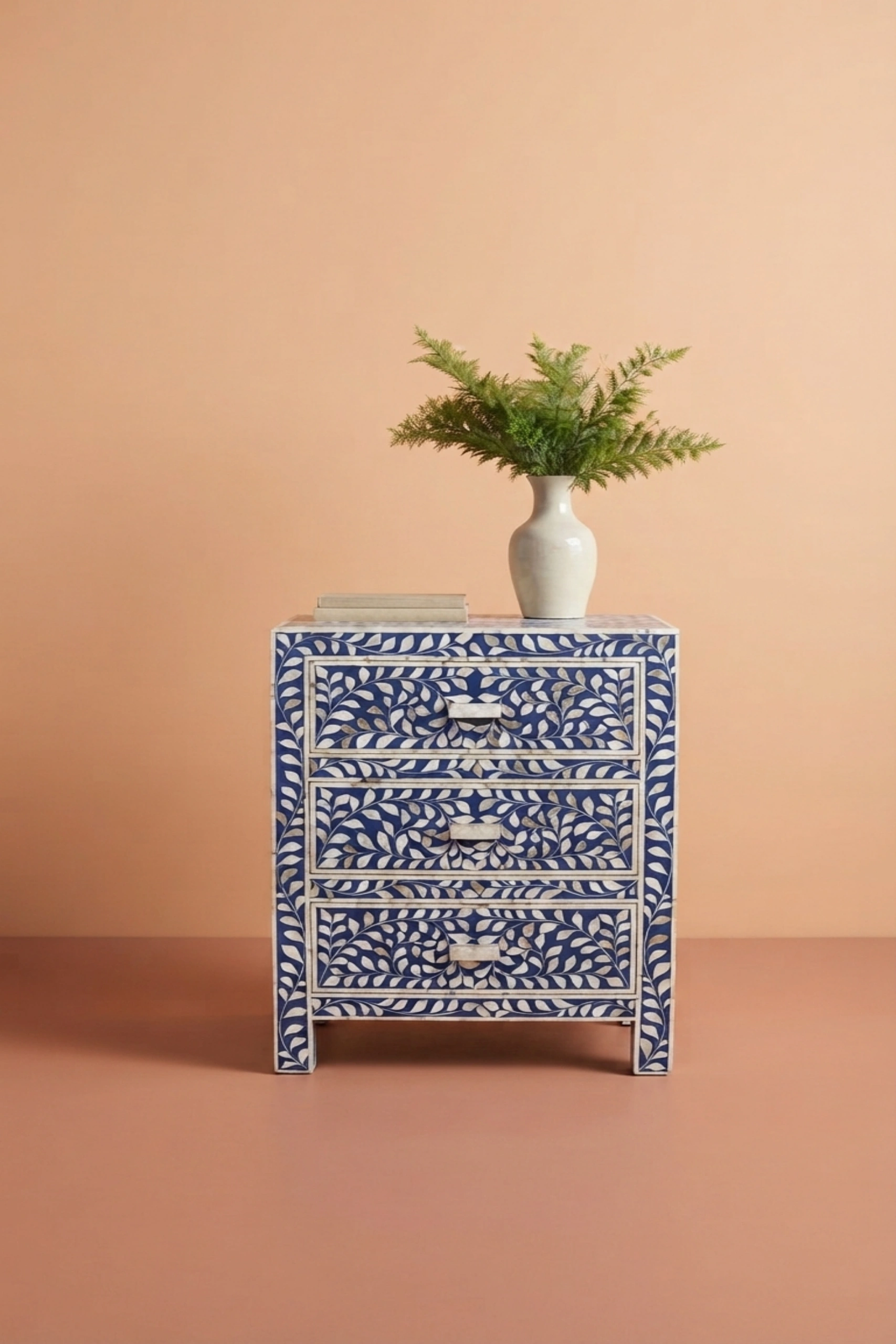Mother Of Pearl Inlay Floral 3 Drawer Bedside Blue, buy mother pearl inlay floral, luxury mother pearl inlay floral, handcrafted mother pearl inlay floral, handmade mother pearl inlay floral, mothermother-of-pearl-inlay-floral-3-drawer-bedside-blue-bedside-table-blue-furniture-floral-design-floral-pattern-flower-motif-mop-inlay-furniture-mother-of-pear-01.webp