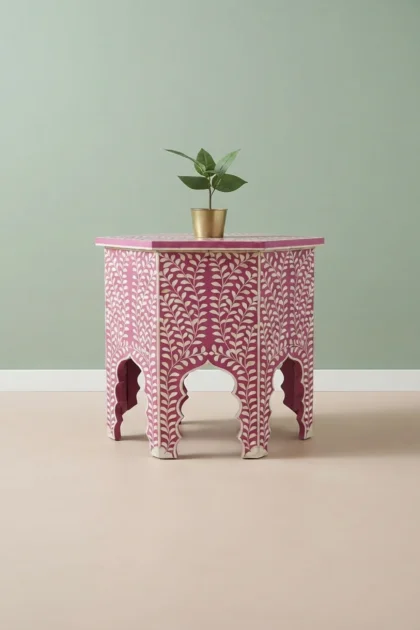Naomi Bone Inlay Octagonal Large Side Table Pink, buy naomi bone inlay octagonal, luxury naomi bone inlay octagonal, handcrafted naomi bone inlay octagonal, handmade naomi bone inlay octagonal, naominaomi-bone-inlay-octagonal-large-side-table-pink-bone-inlay-furniture-furniture-table-handmade-bone-inlay-pink-furniture-01.webp