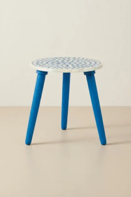 Polka Dot Bone Inlay Side Table Blue, buy polka dot bone inlay, luxury polka dot bone inlay, handcrafted polka dot bone inlay, handmade polka dot bone inlay, polka dot bone inlay online, polka dotpolka-dot-bone-inlay-side-table-blue-blue-furniture-bone-inlay-furniture-furniture-table-handmade-bone-inlay-01.webp