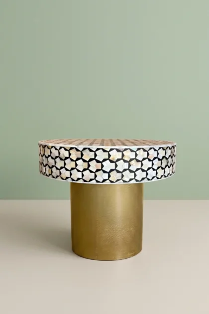 Targua Mother of Pearl Inlay Side Table Brass Black, buy targua mother pearl inlay, luxury targua mother pearl inlay, handcrafted targua mother pearl inlay, handmade targua mother pearl inlay, targuatargua-mother-of-pearl-inlay-side-table-brass-black-black-furniture-brass-furniture-furniture-table-metal-furniture-mop-inlay-furniture-mother-of-pearl-inl-01.webp