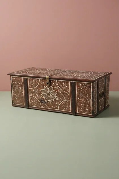 Teakwood Bone Inlaid Trunk Walnut Finish, buy teakwood bone inlaid trunk, luxury teakwood bone inlaid trunk, handcrafted teakwood bone inlaid trunk, handmade teakwood bone inlaid trunk, teakwood boneteakwood-bone-inlaid-trunk-walnut-finish-bone-inlay-furniture-handmade-bone-inlay-01.webp