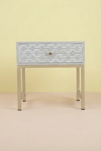 Waves Bone Inlay Bedside Grey, buy waves bone inlay bedside, luxury waves bone inlay bedside, handcrafted waves bone inlay bedside, handmade waves bone inlay bedside, waves bone inlay bedside onlinewaves-bone-inlay-bedside-grey-bedside-table-bone-inlay-furniture-grey-furniture-handmade-bone-inlay-nightstand-01.webp