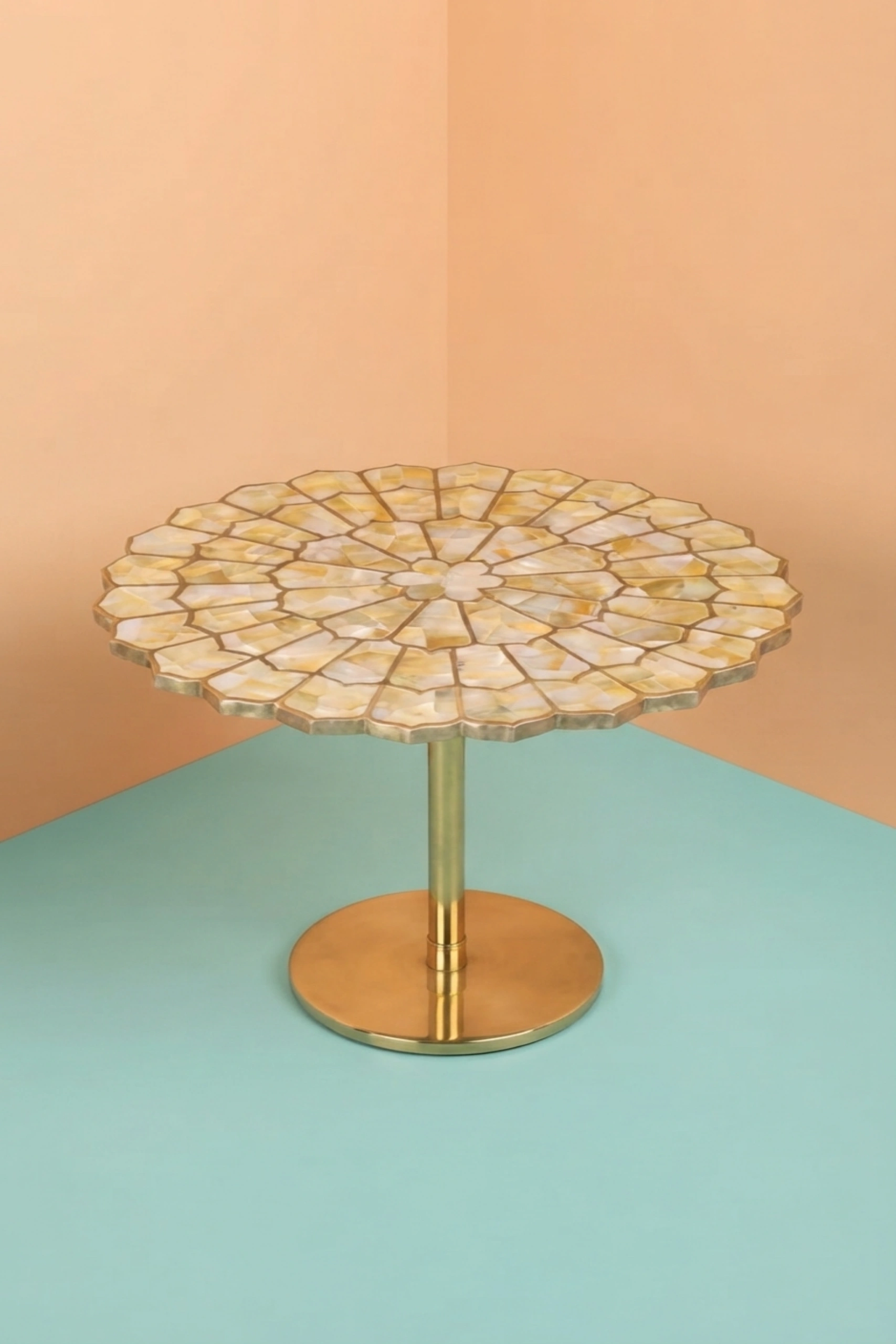 Yellow MOP Marigold Brass Accent Table, buy yellow mop marigold brass, luxury yellow mop marigold brass, handcrafted yellow mop marigold brass, handmade yellow mop marigold brass, yellow mop, yellowyellow-mop-marigold-brass-accent-table-brass-furniture-furniture-table-metal-furniture-mop-inlay-furniture-mother-of-pearl-inlay-yellow-furniture-01.webp