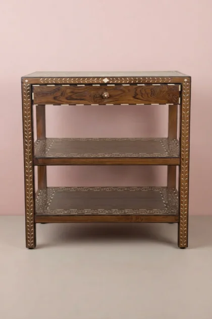 Yuto Teakwood Bone Inlay Side Table Natural, buy yuto teakwood bone inlay, luxury yuto teakwood bone inlay, handcrafted yuto teakwood bone inlay, handmade yuto teakwood bone inlay, yuto teakwood, yutoyuto-teakwood-bone-inlay-side-table-natural-bone-inlay-furniture-furniture-table-handmade-bone-inlay-natural-wood-finish-01.webp